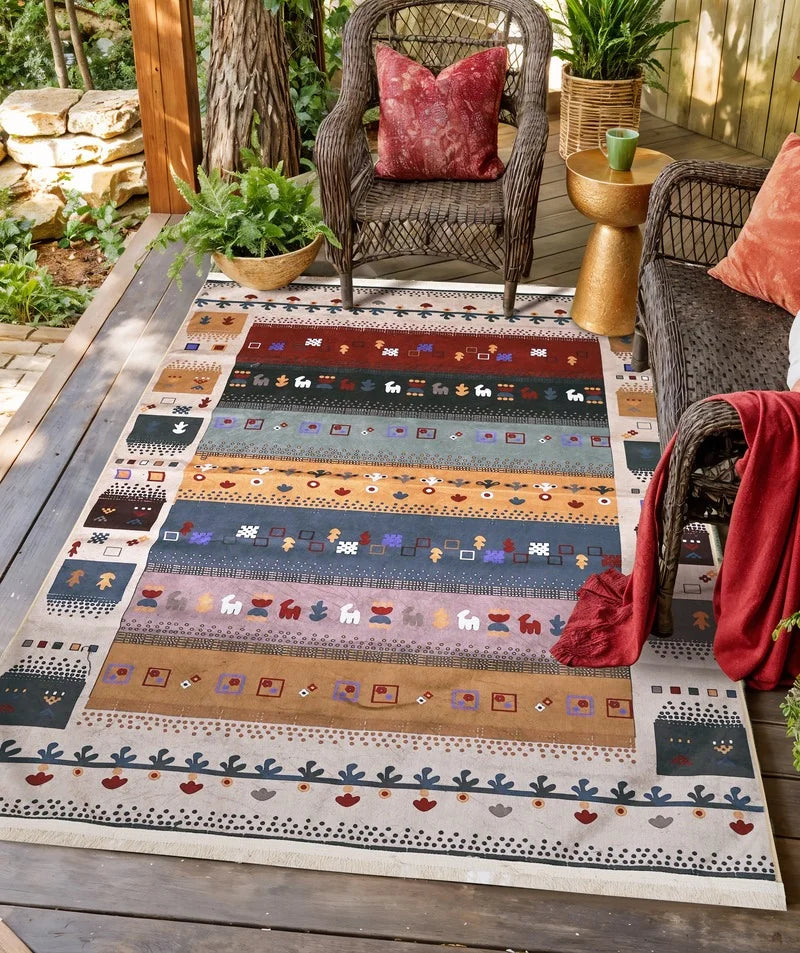 Bohemian Tribal Foldable Rug