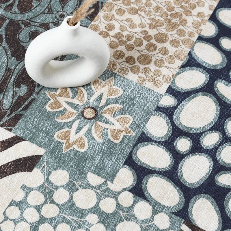 Ista Patchwork Chenille Cotton Rug
