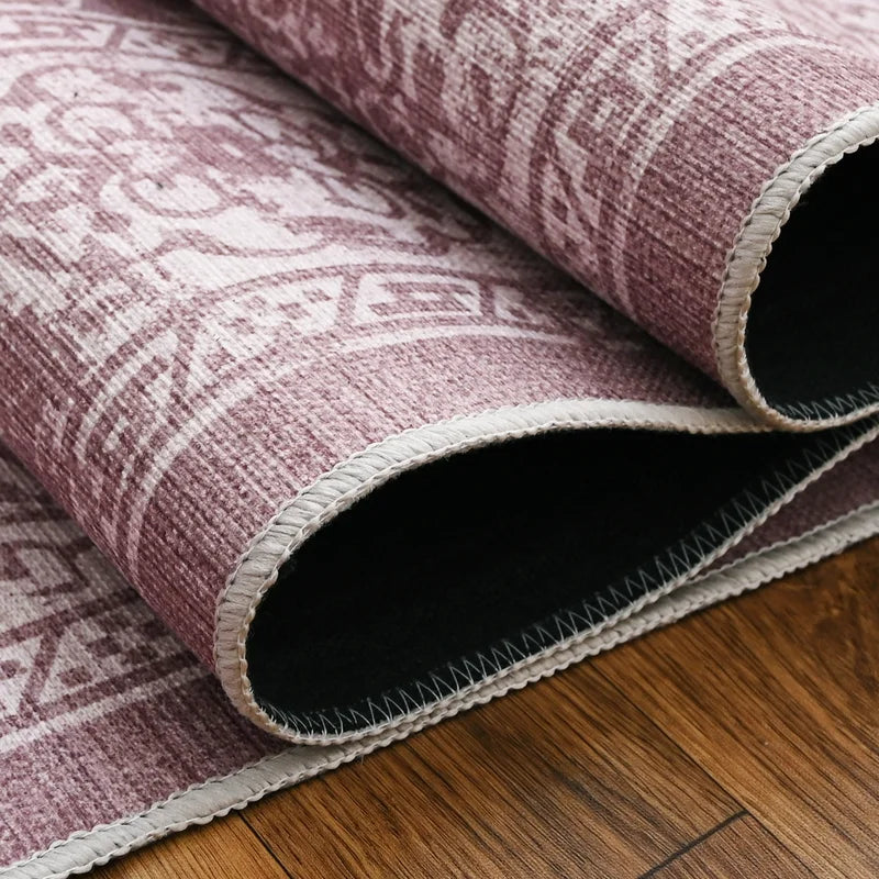 The Dusty Rose Medallion Chenille Rug