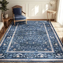 Indigo Bloom Chenille Rug