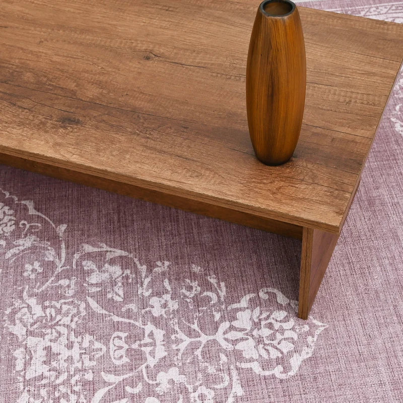 The Dusty Rose Medallion Chenille Rug