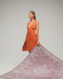 The Dusty Rose Medallion Chenille Rug