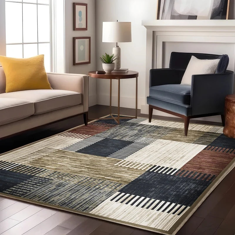 Serene Patchwork Chenille Rug
